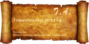 Tomasovszky Attila névjegykártya