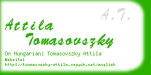 attila tomasovszky business card
